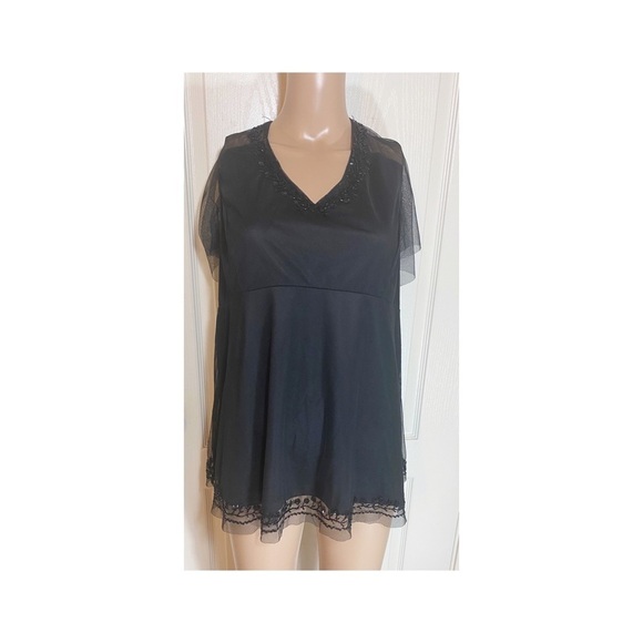 torrid Tops - Torrid Black Lace Trim Blouse